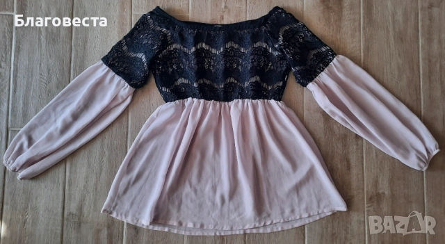 Кукленска блуза с разкроени ръкави 