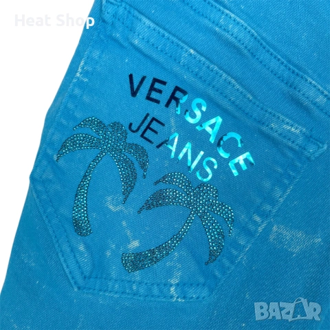 Дамски дънки Versace Jeans Radiant Blue Skinny Jeans, снимка 4 - Дънки - 54223463