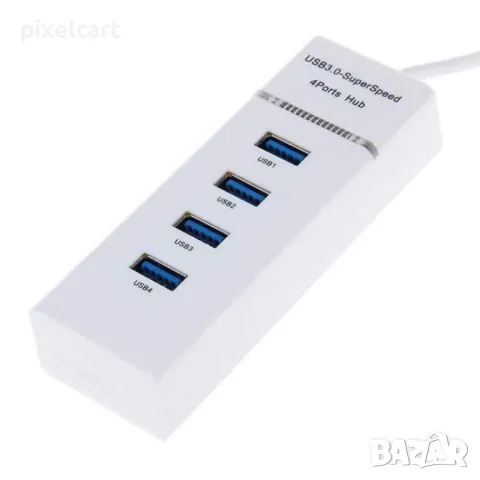 USB 3.0 разклонител с 4 порта, снимка 2 - Друга електроника - 48067985