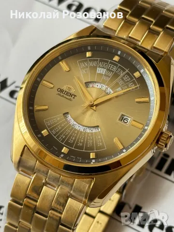 ORIENT MULTI -YEAR CALENDAR GOLD, снимка 3 - Мъжки - 49555071