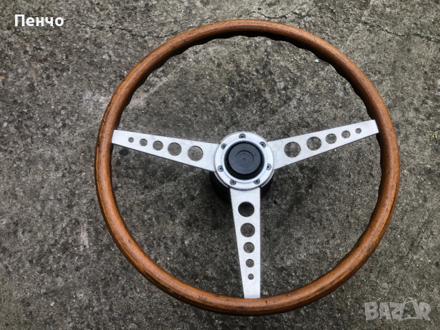 стар дървен спортен волан - 1950/60г. - ОРИГИНАЛ