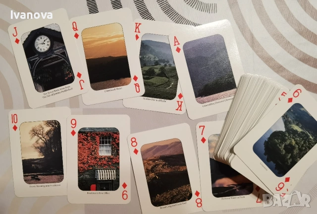 Карти за белот, покер и др, нови, с различни пейзажи, снимка 2 - Карти за игра - 53558575