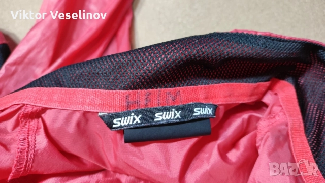 Swix Олекотено Дамско Яке с Цип Размер S Ветровка Розова, снимка 9 - Якета - 52337152