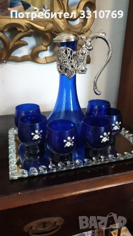 Рядка находка-изящен руски кристален сервиз за ракия. , снимка 1