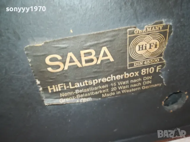 SABA 810F X2 VINTAGE-MADE IN WEST GERMANY 0311241641, снимка 14 - Тонколони - 47823987