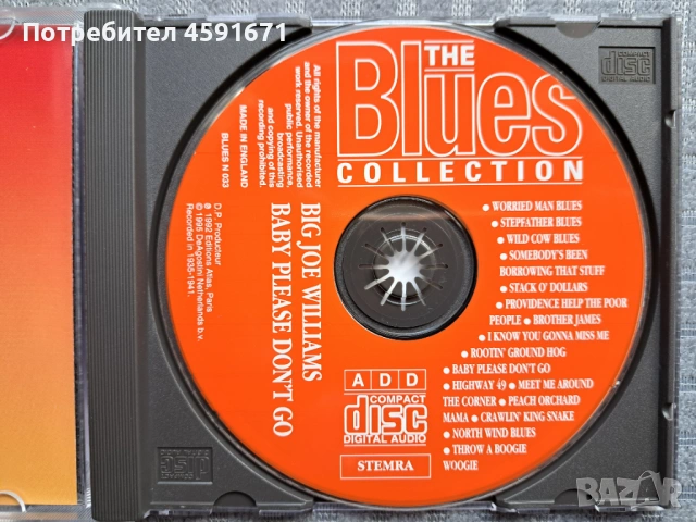 Big Joe Williams – Baby Please Don't Go, снимка 2 - CD дискове - 53108990