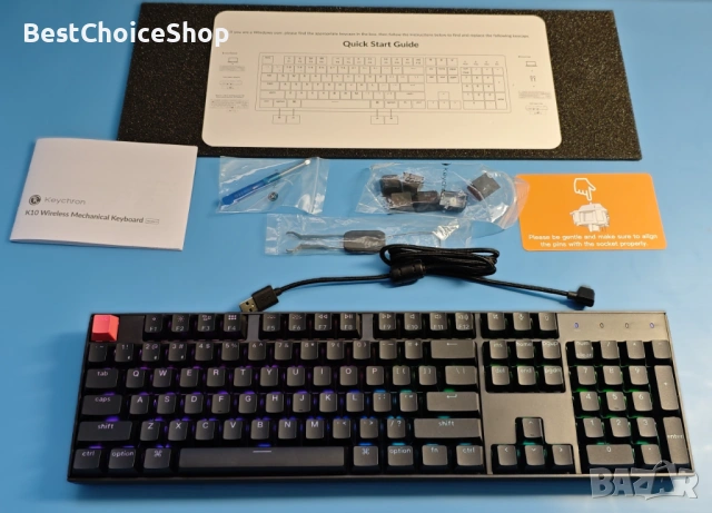 Keychron K10 Version 2 – RGB / Bluetooth / USB-C.Гейминг пълноразмерна безжична механична клавиатура, снимка 6 - Клавиатури и мишки - 53840982
