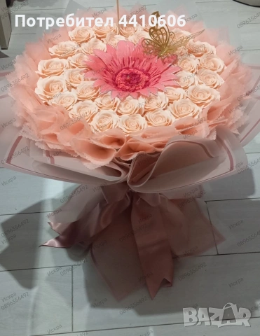 Светещ букет от рози LED – уникален подарък за жена, снимка 5 - Декорация за дома - 53727702