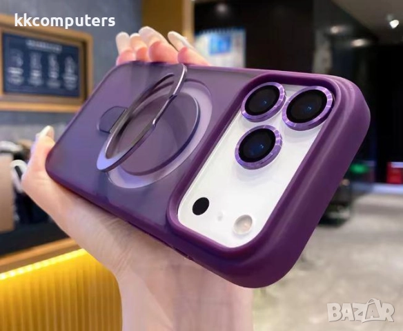 Калъф силикон МagStand Cover + Camera lens / Лилав / за iPhone 17 Pro 6.3 Баркод : 3132522