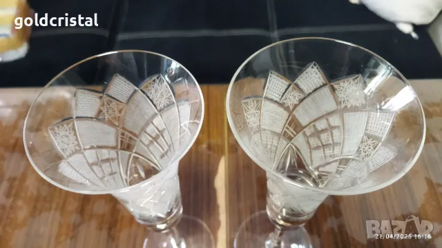 кристални сватбени чаши , снимка 10 - Сватбени аксесоари - 50104671