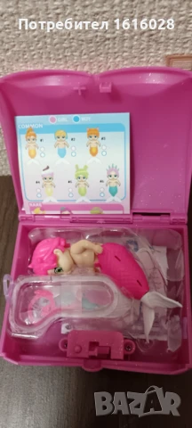 Малка русалка с аксесоари в куфарче., снимка 3 - Кукли - 50669583