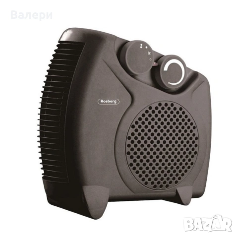 Отоплителна вентилаторна печка Rosberg – 2000W, черен/бял, снимка 6 - Отоплителни печки - 53220185
