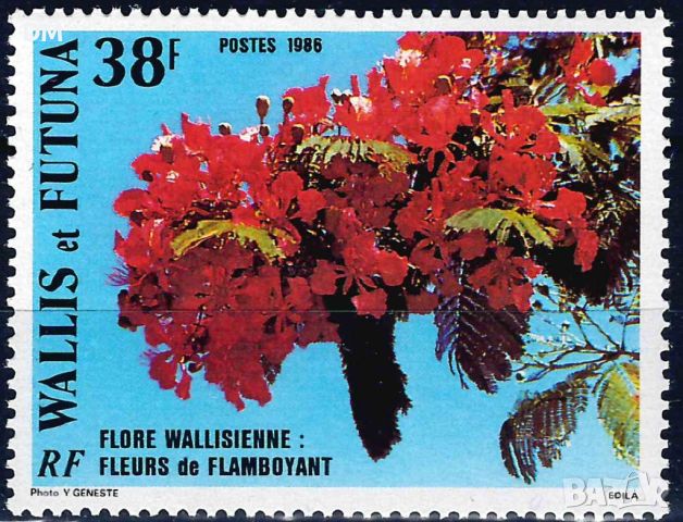 Уолис и Футуна 1986 - цветя MNH, снимка 1 - Филателия - 45959881