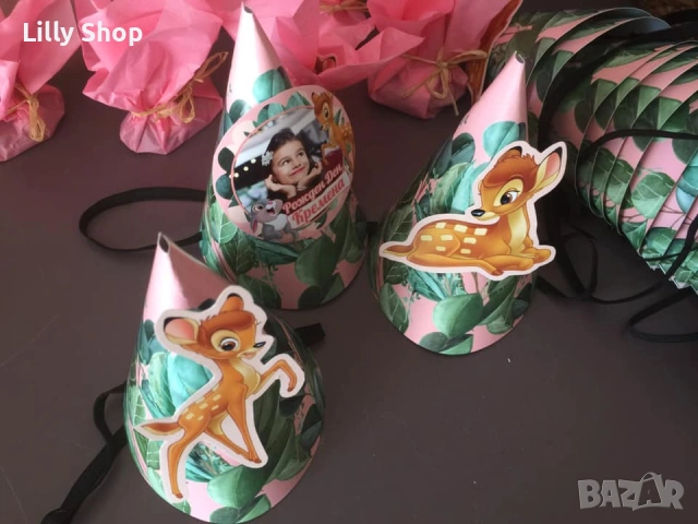 Покани, банер за рожден ден, украса Бамби / Bambie, снимка 9 - Покани - 53176946