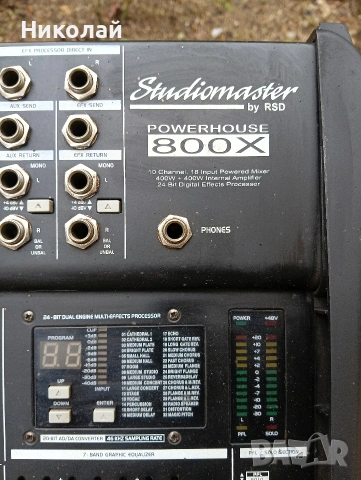 STUDIOMASTER 800 X активен миксер , снимка 2 - Ресийвъри, усилватели, смесителни пултове - 53622377