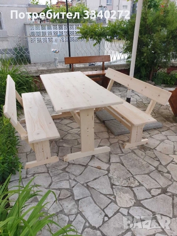 Дървени маси и пейки комплекти , снимка 2 - Маси - 53087850