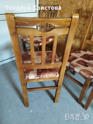 Дървени столове масив 4броя, снимка 2 - Столове - 46416534