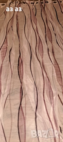 красиви дълги пердета-бяло и лилаво, снимка 5 - Пердета и завеси - 53885792