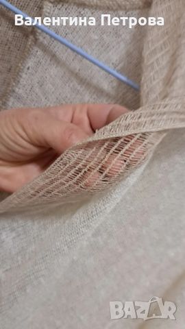 100% лен плетена пелерина/жилетка с качулка универсален размер НОВА , снимка 8 - Жилетки - 45232128