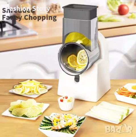 Мултифункционална електрическа резачка-ренде за зеленчуци, снимка 2 - Аксесоари за кухня - 52468457