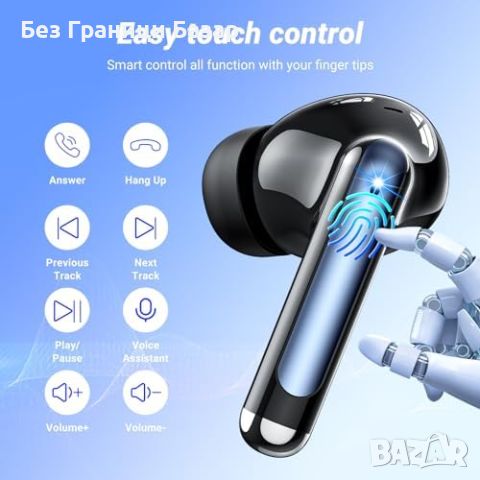 Нови Безжични Слушалки Bluetooth 5.3 с ENC Шумопотискане и LED Дисплей, снимка 7 - Bluetooth слушалки - 46427494