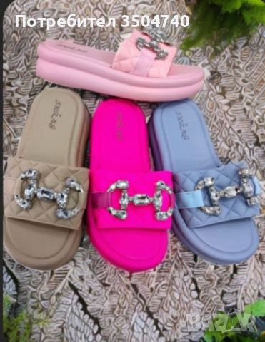 Дамски плажни чехли със свеж интересен дизайн, подходящи за ново летно приключение, снимка 7 - Чехли - 45414097