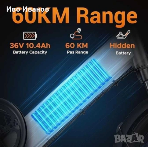 Чисто нов сгъваем електрически велосипед, снимка 5 - Велосипеди - 54254808