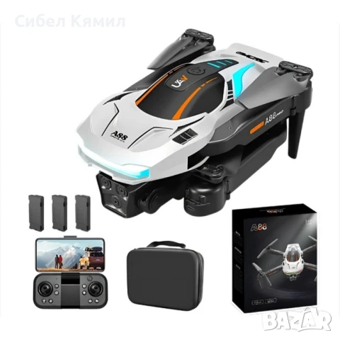 Сгъваем дрон A88 с двойна 1080P камера и интелигентни функции за управление, снимка 4 - Камери - 51121199
