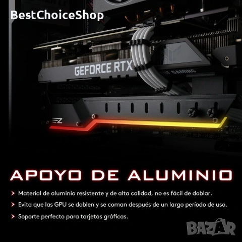 Универсална стойка за видеокарта EZDIY-FAB 309 Graphics Card Holder (ARGB), снимка 11 - Други - 53396679