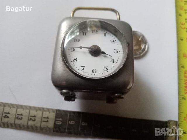 Малък Френски каретен часовник,работи,порцелан, Рр, снимка 7 - Антикварни и старинни предмети - 46087671