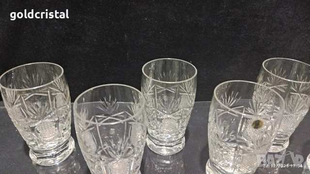 кристални чаши за вода , снимка 4 - Антикварни и старинни предмети - 52862028