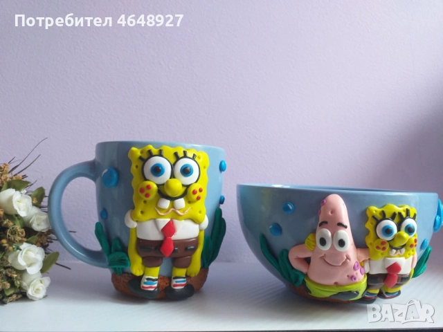 Ръчно изработени чаши и купички с полимерна глина!