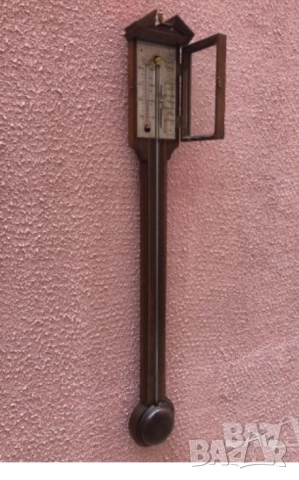 Старинен английски барометър Comitti & Holborn, снимка 7 - Антикварни и старинни предмети - 52718749