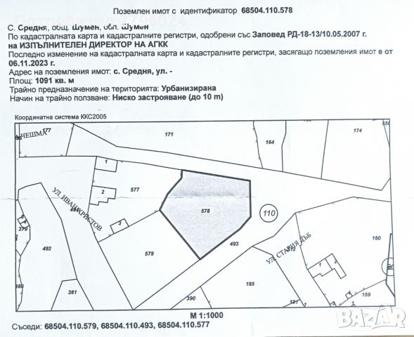 Поземлен имот, с. Средня, Шуменско, снимка 1 - Парцели - 46291285