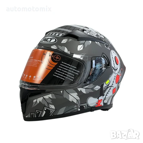 КАСКА ЗА МОТОР С ОЧИЛА, Размери S, M, L, XL - Matt Grey 4 - 721363, снимка 2 - Аксесоари и консумативи - 51225514