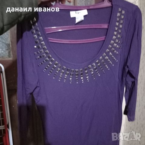 тъмно лилава тениска размер м, снимка 1 - Тениски - 45544743