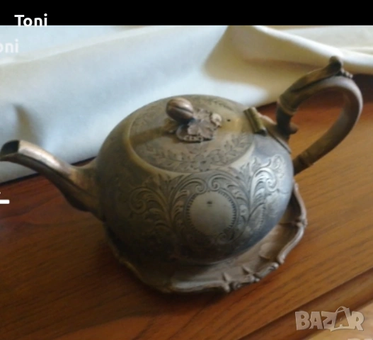 кандило-месинг(1875г-1900г),чайник vintage 1880г-1900г  pprm 28122 , снимка 2 - Антикварни и старинни предмети - 53453283