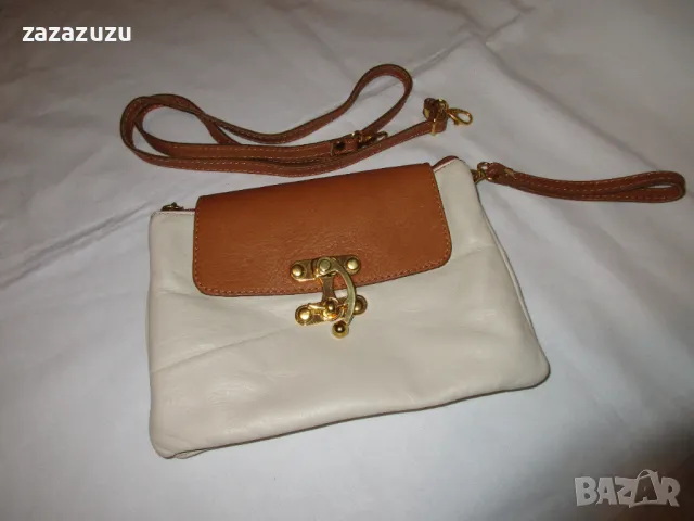 ЕСТЕСТВЕНА КОЖА малка дамска чанта - Moda in Italia, снимка 3 - Чанти - 49641690