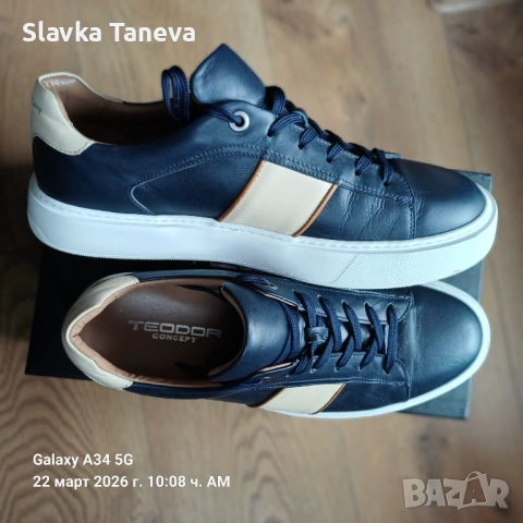 Мъжки обувки Теодор, естествена кожа, снимка 3 - Спортно елегантни обувки - 53932226