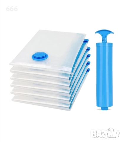 Комплект от 6 вакуумни торби за дрехи с лесна за употреба помпа. 60 / 40, снимка 2 - Други стоки за дома - 52578874