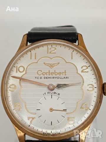 Оригинален Швейцарски часовник Cortebert 17 камъка

, снимка 5 - Мъжки - 46456209