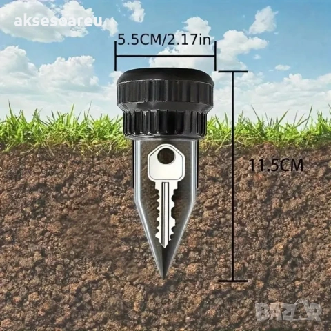 Скривател за ключове за градина реалистичен подземен сейф тип поливна система здрава пластмаса