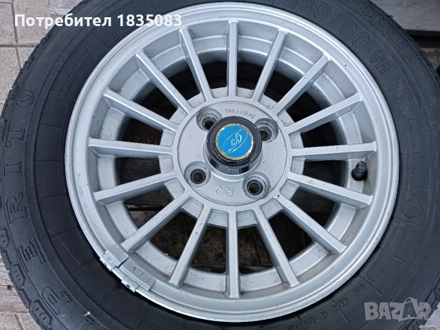 Ретро джанти 13ки 4х100 + гуми 185/60/13 Semperit, снимка 5 - Гуми и джанти - 51552227