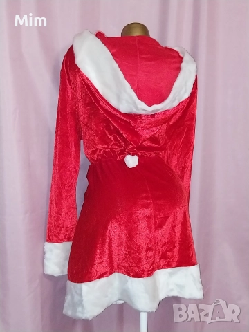 2XL/3XL Червена Коледна рокля за едра дама , снимка 4 - Рокли - 52620822