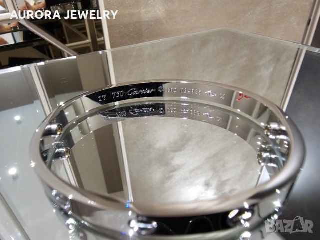 CARTIER Love White Gold Гривна с Отверка, снимка 8 - Гривни - 53148901