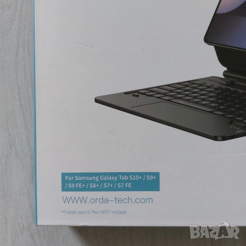 Професионален Магнитен Калъф с Клавиатура ORDA за Samsung Tab S10+/S9+/S8+/S7+ (12.4") | Тракпад, снимка 2 - Таблети - 53641744