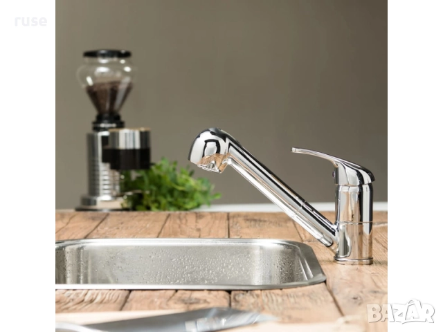 НОВИ! Смесител за мивка с изтеглящ се душ хром, снимка 10 - Смесители - 51693745