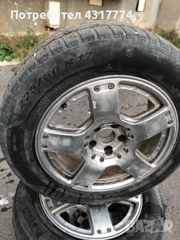 Двойни алуминиеви джанти с Гуми Run Flat за Ауди Алрод с размер 225/60 R 17, снимка 3 - Гуми и джанти - 48272443