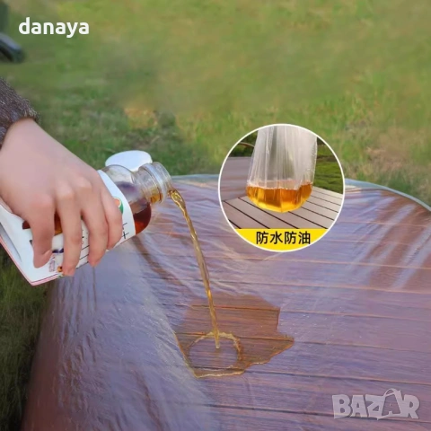 6405 Еднократни прозрачни покривки за кръгла маса 180 см – 10 броя в комплект, снимка 6 - Аксесоари за кухня - 53377705