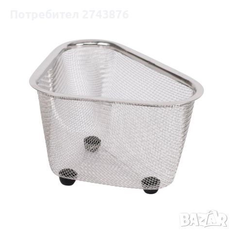 Триъгълна кошница за мивка,Неръждаема стомана, 18х13.5х10.5см., снимка 1 - Аксесоари за кухня - 46068710